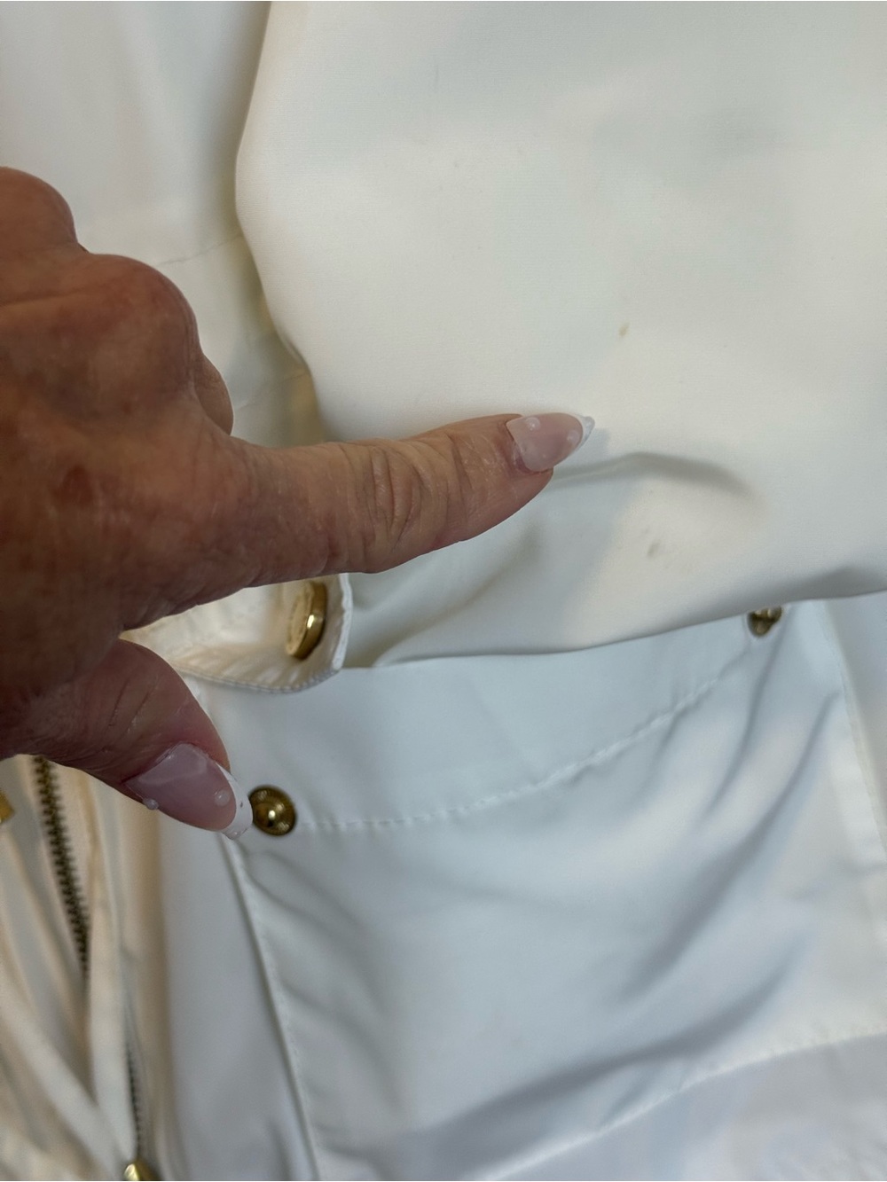 Calvin Klein White Utility Jacket with Gold-Tone Hardware - Picture 5 of 12